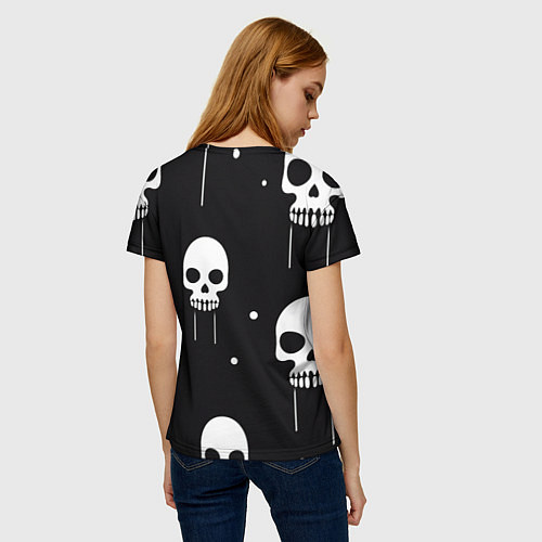 Женская футболка Слёзы черепов / 3D-принт – фото 4