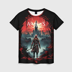 Женская футболка Assassins creed город на горизонте