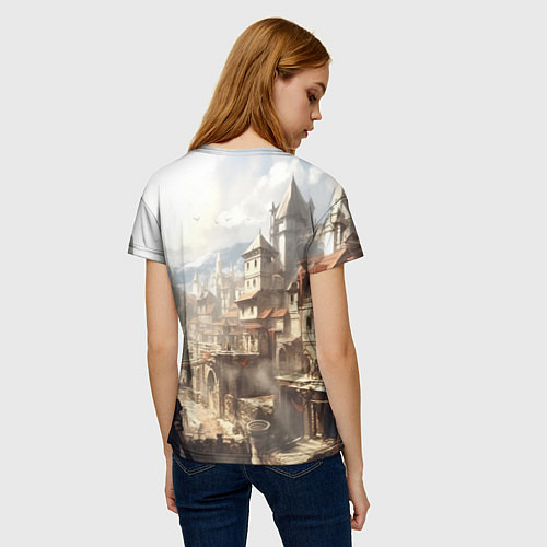 Женская футболка Assassins creed старый город / 3D-принт – фото 4