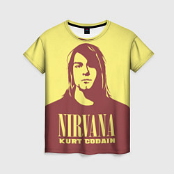 Футболка женская Kurt Cobain Nirvana, цвет: 3D-принт