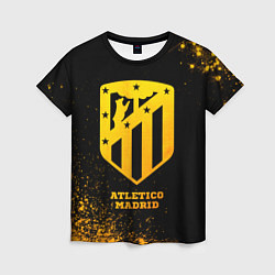 Женская футболка Atletico Madrid - gold gradient