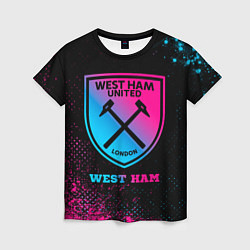 Футболка женская West Ham - neon gradient, цвет: 3D-принт