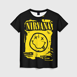 Женская футболка Nirvana - смайлик