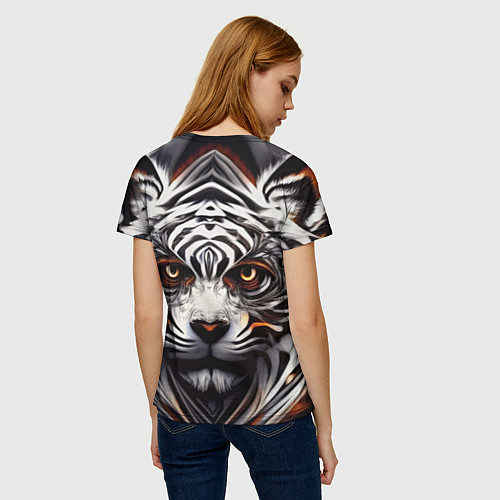 Женская футболка Абстракция: тигр / 3D-принт – фото 4