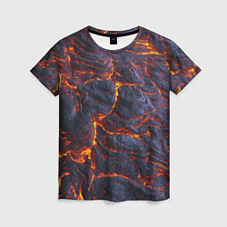 Женская футболка Вулканическая лава