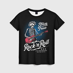 Женская футболка Rock and roll - punk