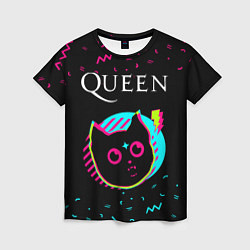 Футболка женская Queen - rock star cat, цвет: 3D-принт