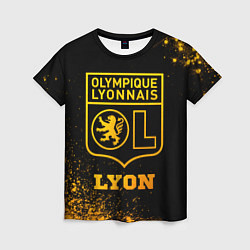 Женская футболка Lyon - gold gradient