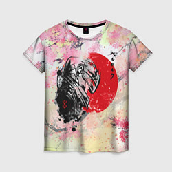 Женская футболка Berserk sakura samurai