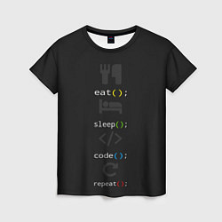 Женская футболка Будни программиста