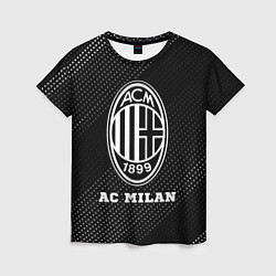 Женская футболка AC Milan sport на темном фоне