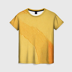 Женская футболка Желтая краска