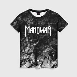 Женская футболка Manowar black graphite