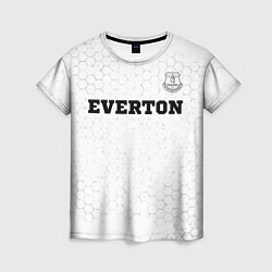 Женская футболка Everton sport на светлом фоне посередине