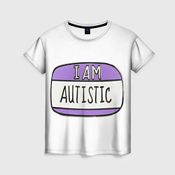 Женская футболка Аутист значок