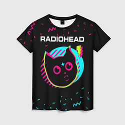 Женская футболка Radiohead - rock star cat