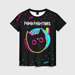 Женская футболка Foo Fighters - rock star cat