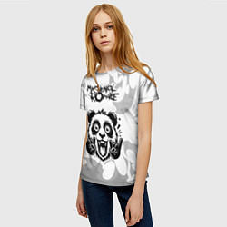 Футболка женская My Chemical Romance рок панда на светлом фоне, цвет: 3D-принт — фото 2