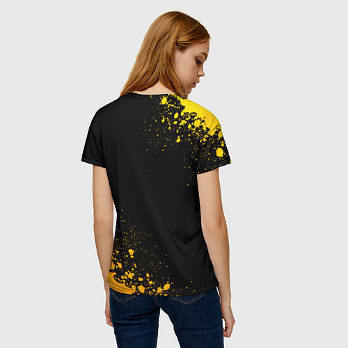 Женская футболка Brighton - gold gradient вертикально / 3D-принт – фото 4