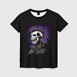 Женская футболка Punk skull rock