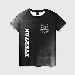Женская футболка Everton sport на темном фоне вертикально