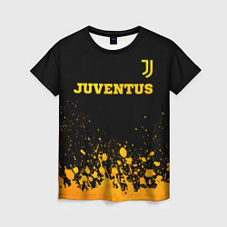 Женская футболка Juventus - gold gradient посередине