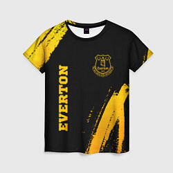 Женская футболка Everton - gold gradient вертикально