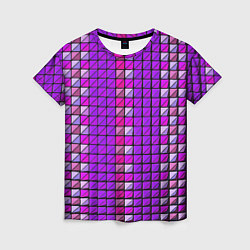 Футболка женская Фиолетовые плитки, цвет: 3D-принт