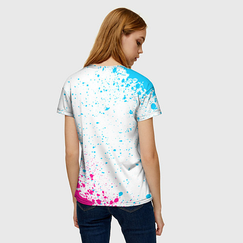Женская футболка Chelsea neon gradient style вертикально / 3D-принт – фото 4