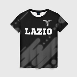 Футболка женская Lazio sport на темном фоне посередине, цвет: 3D-принт