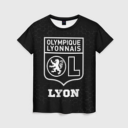 Женская футболка Lyon sport на темном фоне