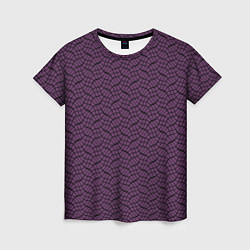 Женская футболка Тёмный фиолетовый волнистые полосы