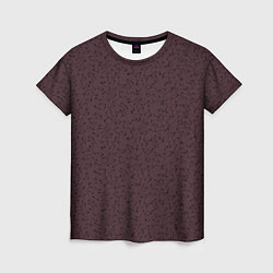 Женская футболка Тёмный бордовый в мелкий рисунок