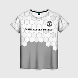 Женская футболка Manchester United sport на светлом фоне посередине