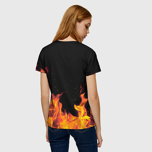 Женская футболка Инна - имя в огне / 3D-принт – фото 4