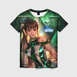 Женская футболка Stellar Blade Eve green style