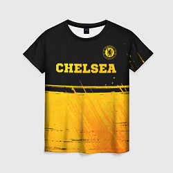 Женская футболка Chelsea - gold gradient посередине