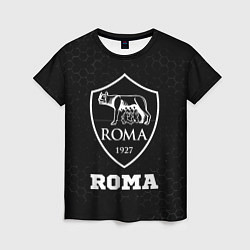 Женская футболка Roma sport на темном фоне