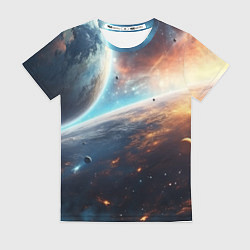 Женская футболка Космос и планеты
