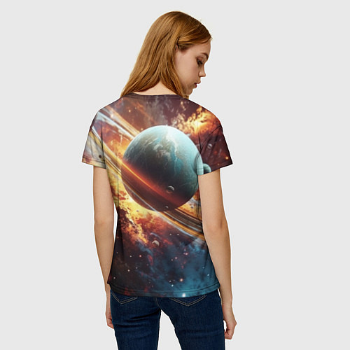 Женская футболка Большая планета / 3D-принт – фото 4