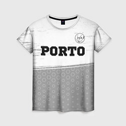 Женская футболка Porto sport на светлом фоне посередине