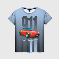 Футболка женская Винтажный автомобиль Porsche 911 Carrera, цвет: 3D-принт