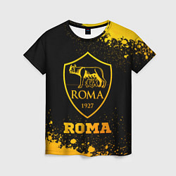 Женская футболка Roma - gold gradient