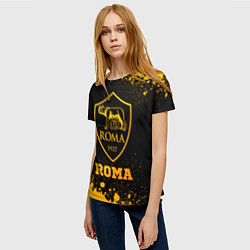 Футболка женская Roma - gold gradient, цвет: 3D-принт — фото 2