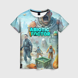 Женская футболка Abiotic Factor мир монстров