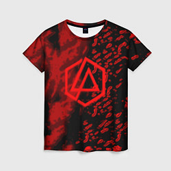 Женская футболка Linkin park red logo