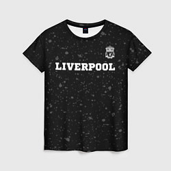 Женская футболка Liverpool sport на темном фоне посередине