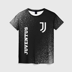 Футболка женская Juventus sport на темном фоне вертикально, цвет: 3D-принт