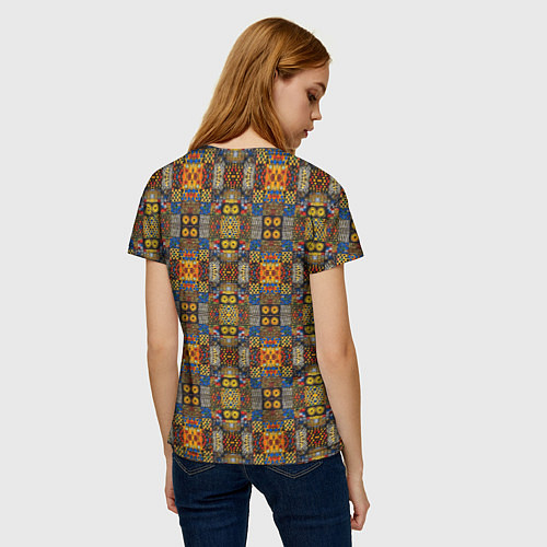 Женская футболка Абстрактные африканские совы / 3D-принт – фото 4