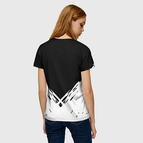 Женская футболка Juventus sport geometry fc club / 3D-принт – фото 4